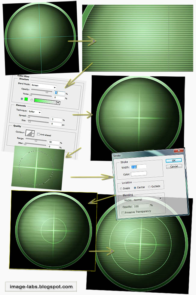  blueprint a radar organisation inward fully slow steps Photoshop Tutorial : How To blueprint a Radar System Icon 