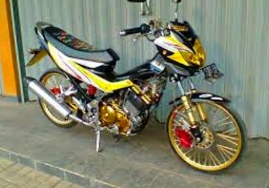 Modifikasi Satria Fu Standar Drag Simple Facelift Ceper 