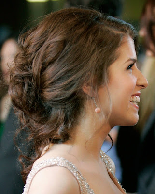prom updo hairstyle. Anna Kendrick Casual Prom Updo