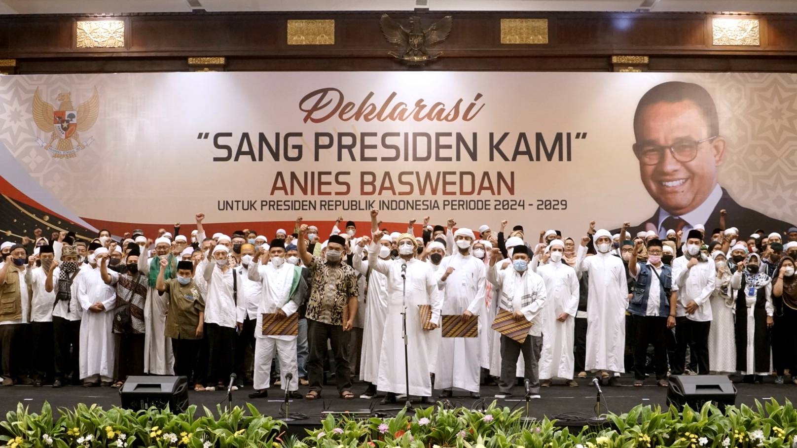 Acara Deklarasi 'Anies Sang Presiden Kami' Sempat Tegang Gegara Ada Bendera HTI Berkibar