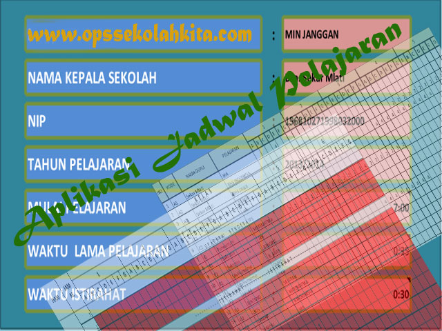 Download Aplikasi Jadwal Pelajaran Excel Terbaru