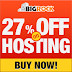 Bigrock - 27% off on Web Hosting