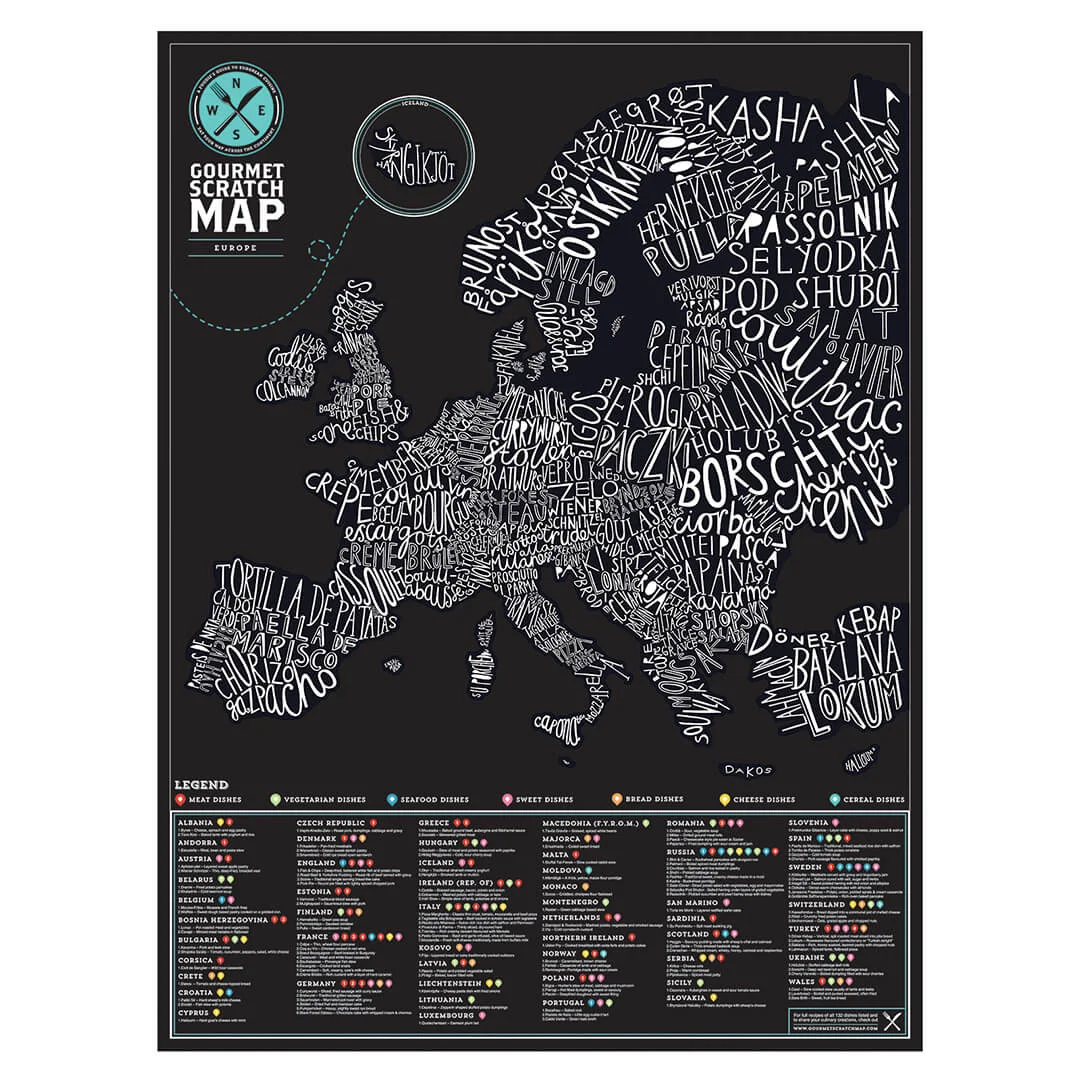 Gourmet Scratch Map