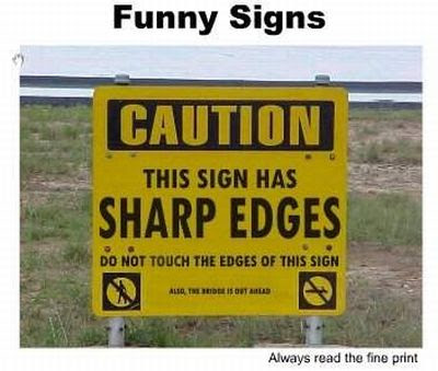 funny road signs