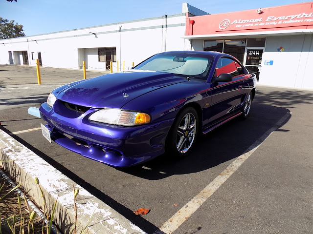 Mustang complete paint job changing purple to grey metallic @Almost-Everything Autobody