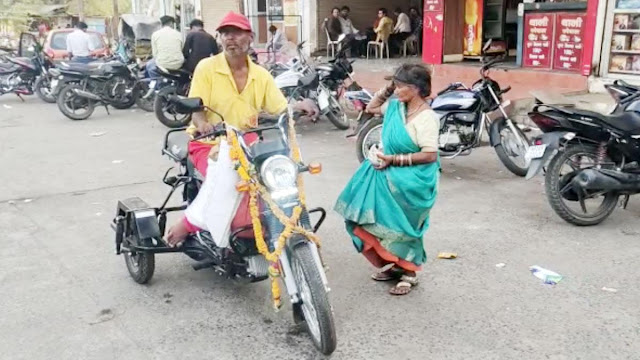 Santosh sahu bought a moped for his wife