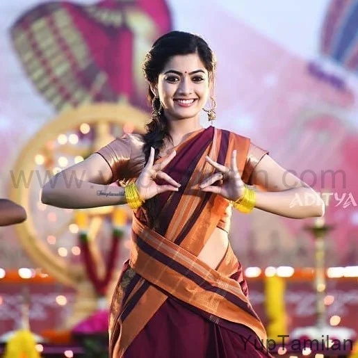 Rashmika-Mandanna Hot Saree Stills-Beautiful Saree Pics