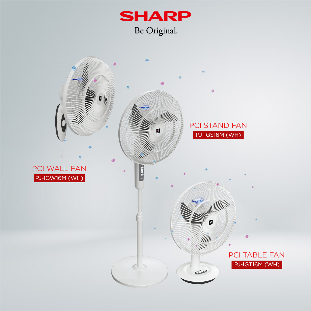 Sharp Electric Fans, Sharp Stand Fan PCI, Sharp Desk Fan PCI, Sharp Wall Fan PCI