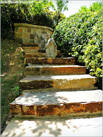 Los Tres Monos Sabios en el Jardín Japonés de Fort Worth