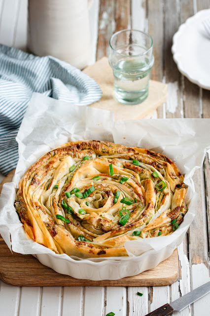 Tarte croustillante aux petits pois et ricotta