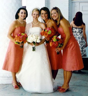 Orange Bridesmaids Dresses