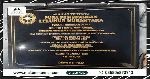 Prasasti Granit Marmer Hitam