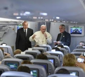 Pope in aeroplane