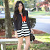 Pleated Stripes & Pop Of Color: Lucky FABB Day 2