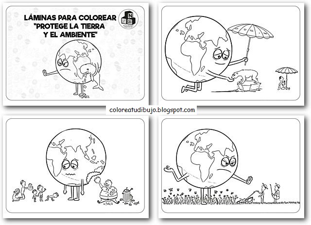 Salvando el planeta tierra para colorear y pintar🌎