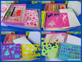 Mini Stencil set in pink craft for children