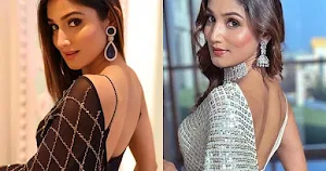 donal bisht backless saree hot actress