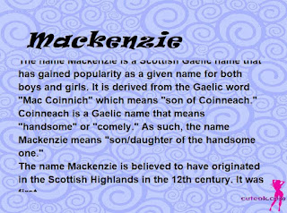 meaning of the name "Mackenzie"