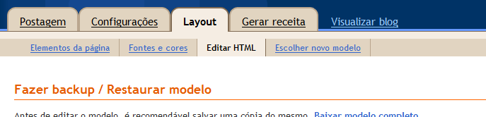 Layout -> HTML