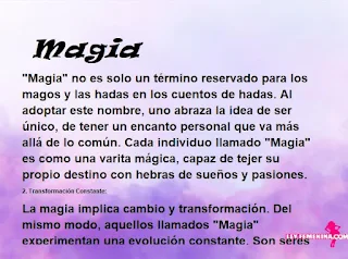 ▷ Significado del nombre Magia