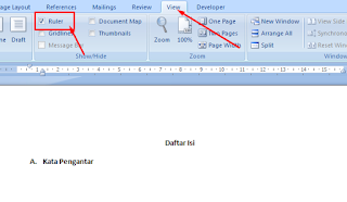 menampilkan ruler pada ms word