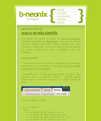 Neonix Blogger Template