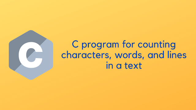 C program for counting characters, words, and lines in a text