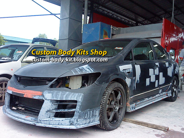 Honda Civic FD2 Custom Body Kit part 2  Custom Body Kits 