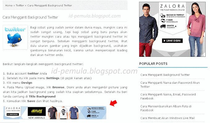 Memasang Iklan AdSense dalam Posting