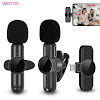 New Wireless Lavalier Microphone Noise Cancelling Audio Video Recording for iPhone/iPad/Android/Xiaomi/Samsung Live Game Mic