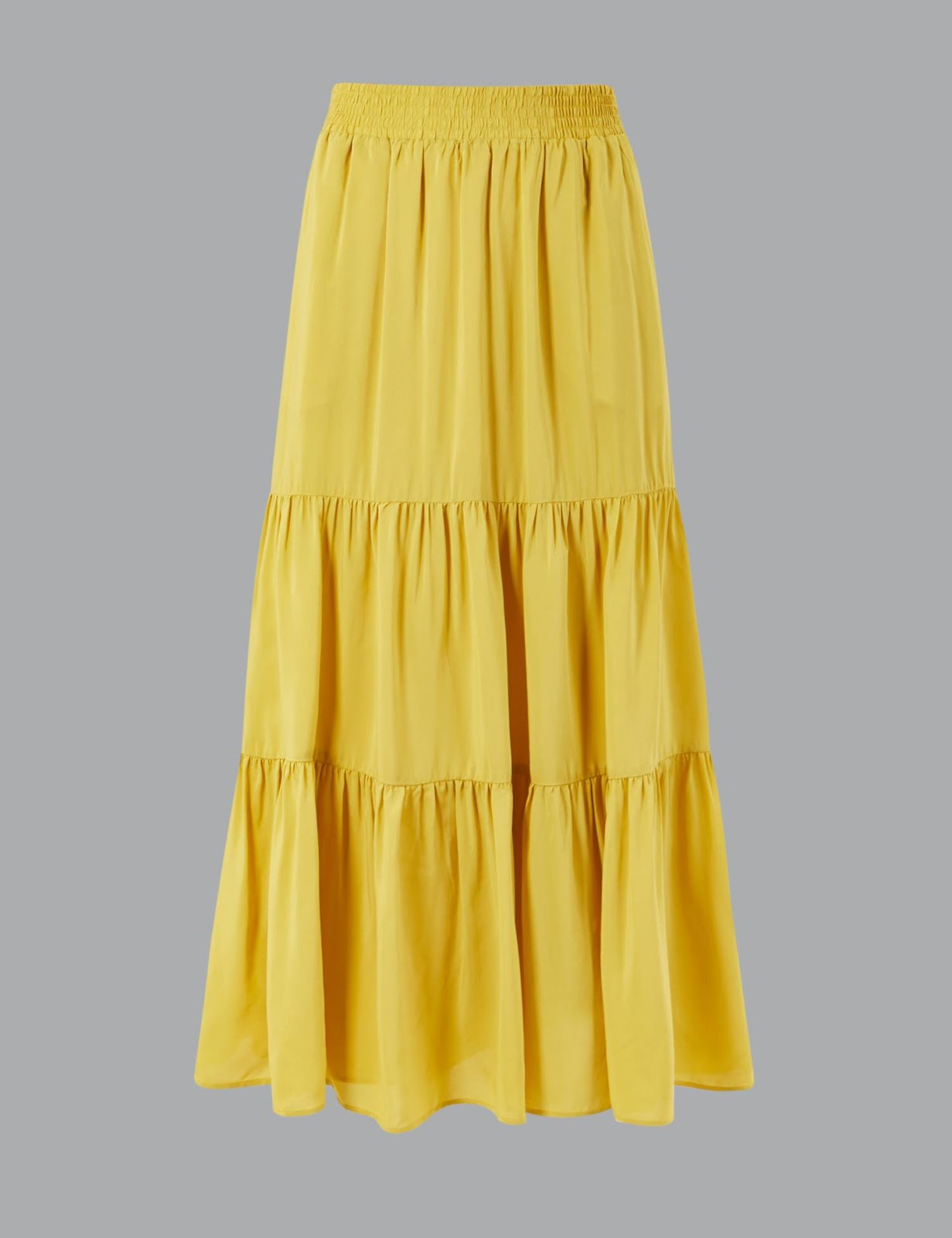 marks and Spencer gathered tiered maxi skirt