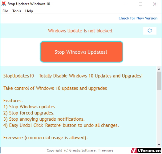 Download StopUpdates10 1.10.14 for Windows