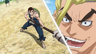 ドクターストーンアニメ 1期13話 金狼 マグマ Dr. STONE Episode 13