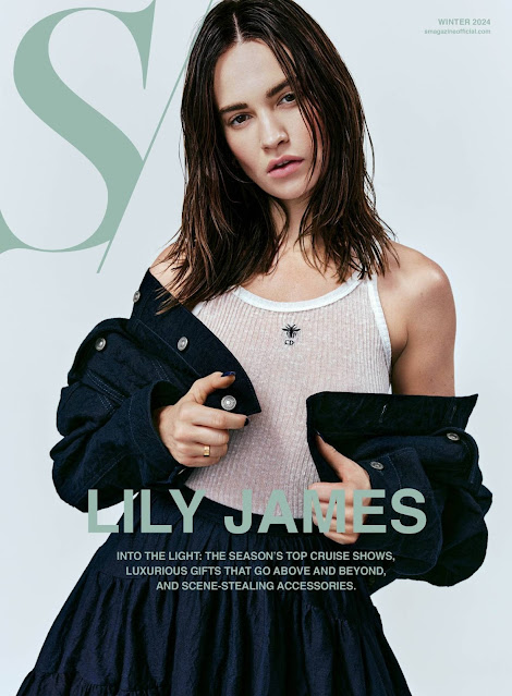 Lily James Beautiful Fashion model photo shoot for S Magazine Winter 2024