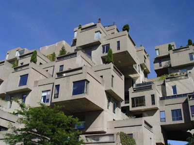 cube houses montreal - modern architecture building