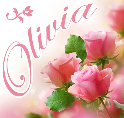 Solicita tu nombre en esta hermosa postal con rosas ejemplo Olivia