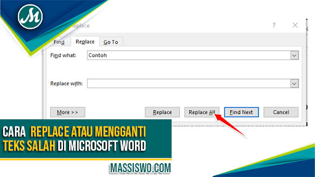 Cara Replace di Word
