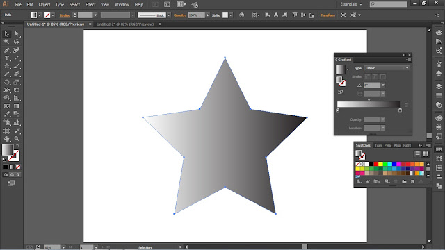 Cara cepat menggunakan gradient illustrator