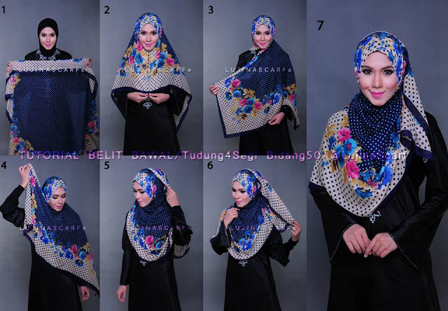 tutorial hijab segi empat