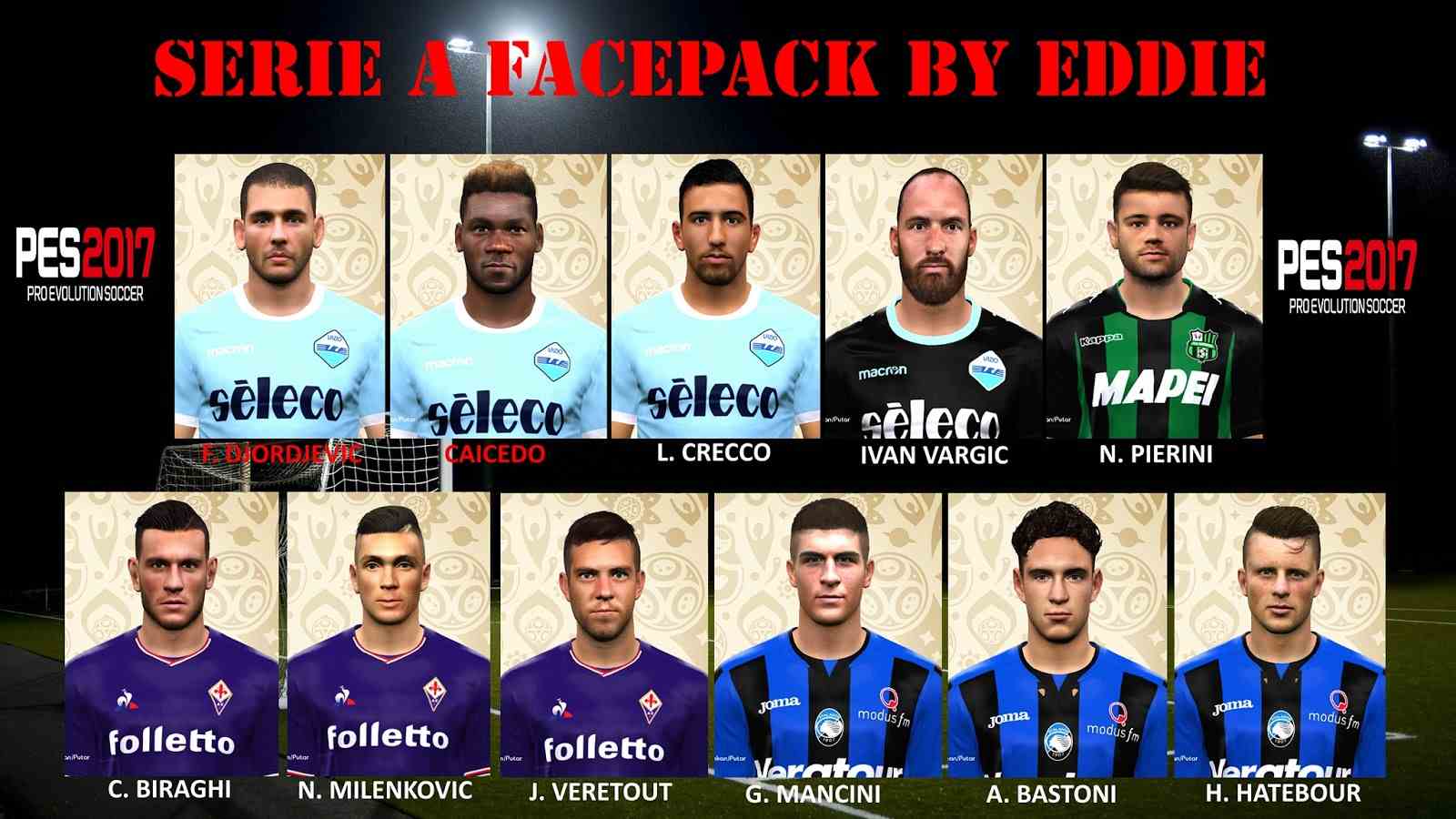 ultigamerz: PES 2017 Serie A Face-Pack 2018