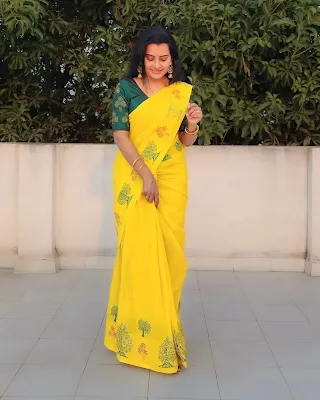 Sruthi Raj looking stunning in her latest photoshoot, showcasing a blend of traditional elegance and modern style