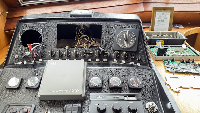 Photo of gaping holes in Ravensdale's instrument panel