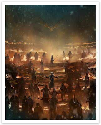 Game of Thrones “The Long Night” Fine Art Giclee Print by Andy Fairhurst x Bottleneck Gallery