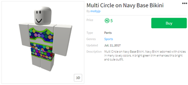 Multi Circle on Navy Base Bikini