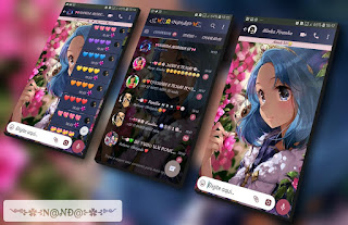 Anime Girl Pink Blue Theme For YOWhatsApp & Fouad WhatsApp By Nanda