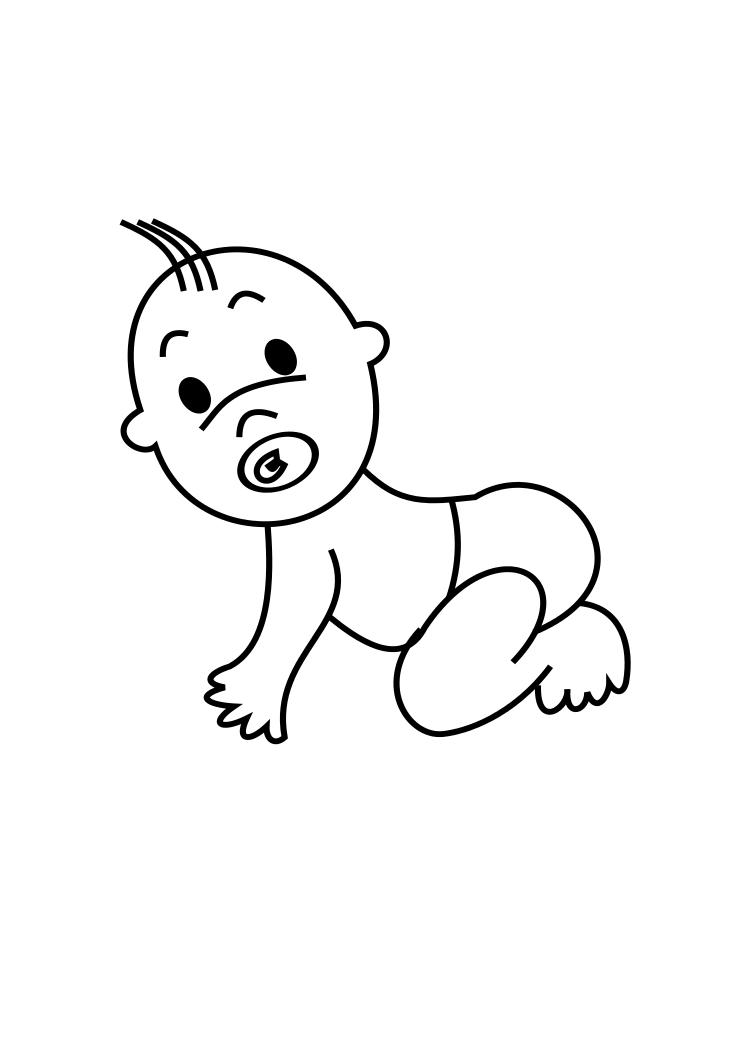 Baby Coloring Page ~ Child Coloring