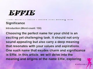 meaning of the name "EFFIE"