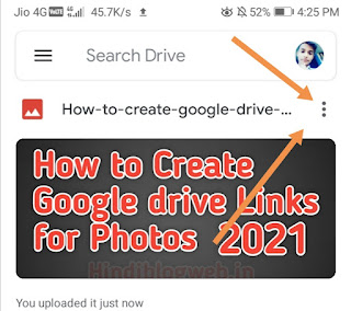 How to create Google drive Links for Photos