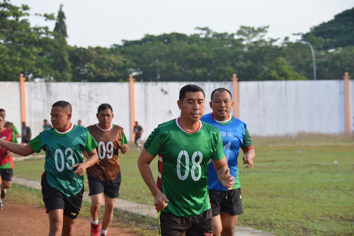 Perwira dan Pamen Korem 141/Tp Lakukan Garjas Bersama 