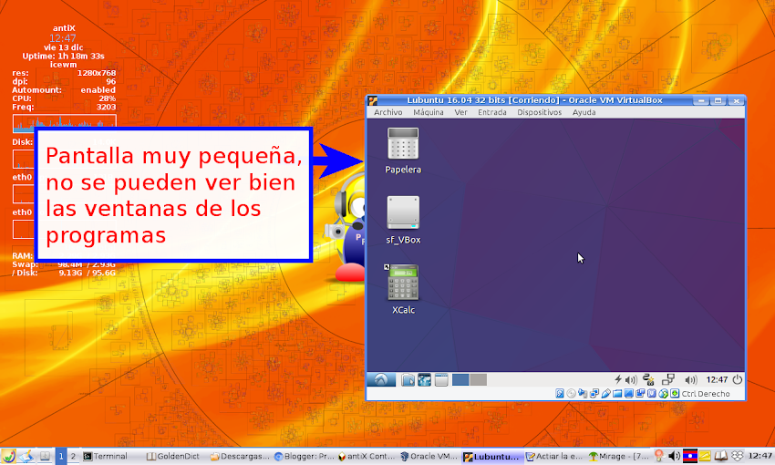 Instalar Guest Addition en Máquina Virtual con Linux en VirtualBox para ver bien la pantalla